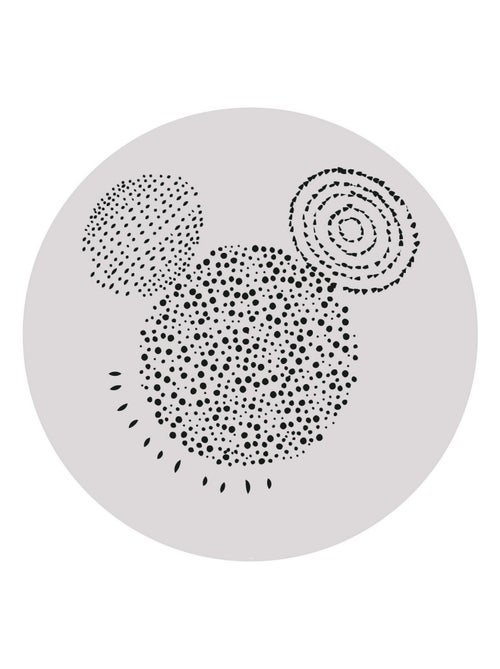 Photo murale ronde auto-adhésive Disney Mickey touche artistique diam. 125 cm - Kiabi