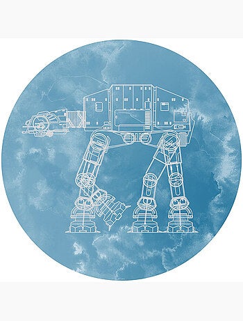 Photo murale ronde auto-adhésive Star Wars AT-AT diam. 125 cm