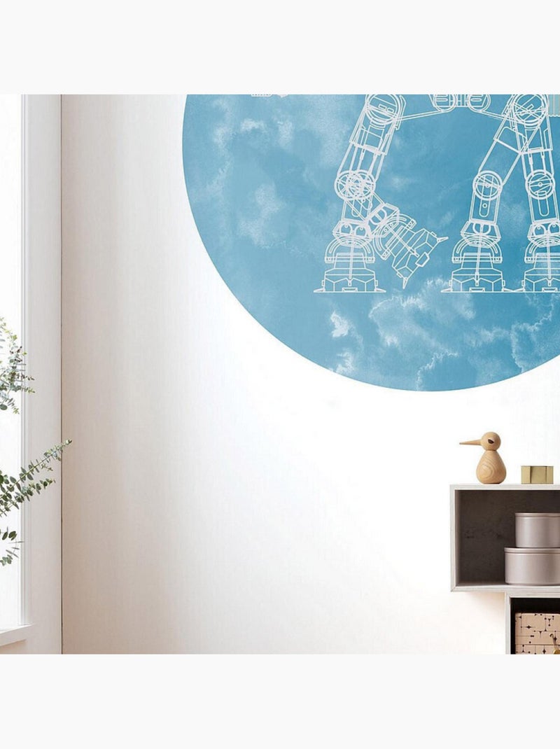 Photo murale ronde auto-adhésive Star Wars AT-AT diam. 125 cm Multicolore - Kiabi