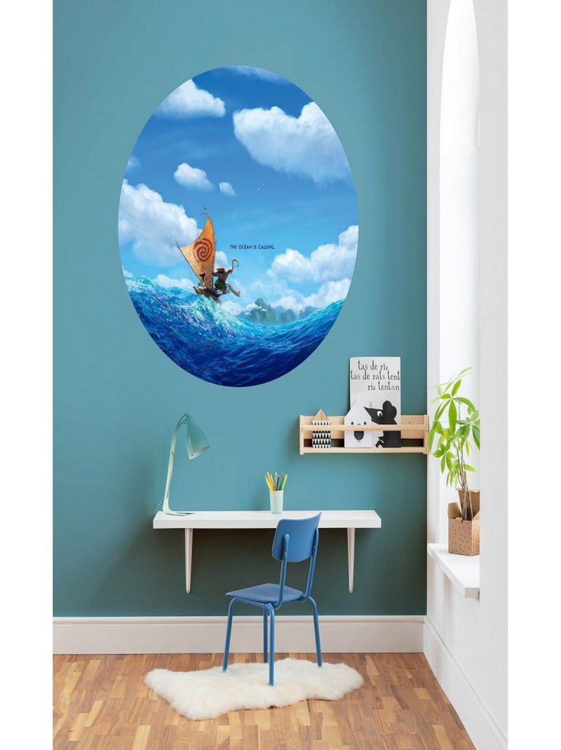 Photo murale ronde auto-adhésive Vaiana l'appel de l'océan diam. 125 cm Multicolore - Kiabi