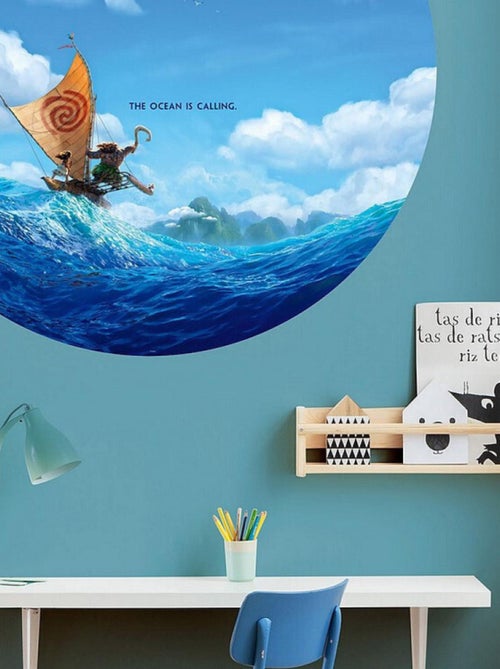Photo murale ronde auto-adhésive Vaiana l'appel de l'océan diam. 125 cm - Kiabi