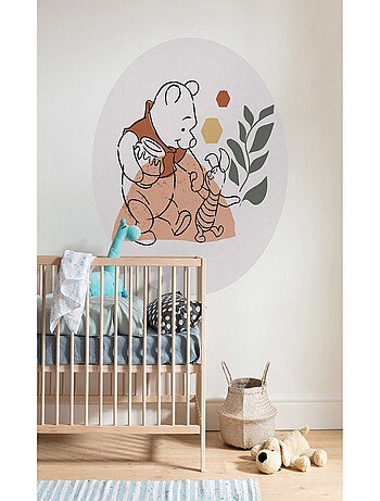 Photo murale ronde auto-adhésive Winnie l'Ourson âme-soeur diam. 125 cm