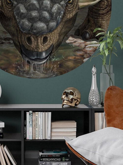 Photo Murale Ronde  Dinosaure Tarchia - 125 cm - Kiabi