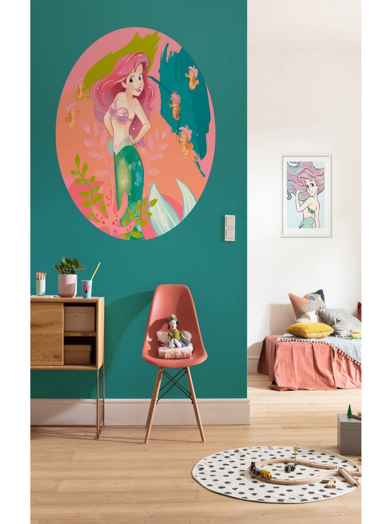 Photo Murale Ronde  Disney Ariel les mains sur les hanches - 125 cm Multicolore - Kiabi