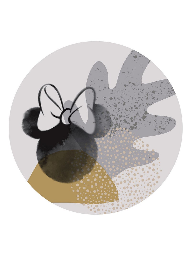 Photo Murale Ronde  Disney Minnie de dos avec nœud papillon Art Moderne - 125 cm Multicolore - Kiabi