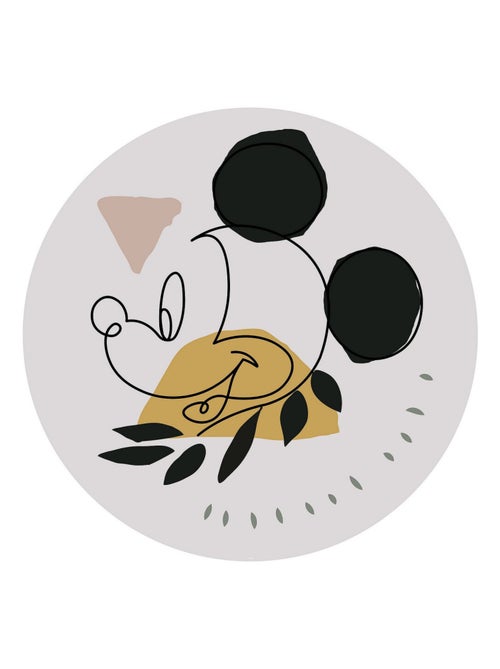 Photo Murale Ronde  Disney visage de Mickey Art Moderne - 125 cm - Kiabi