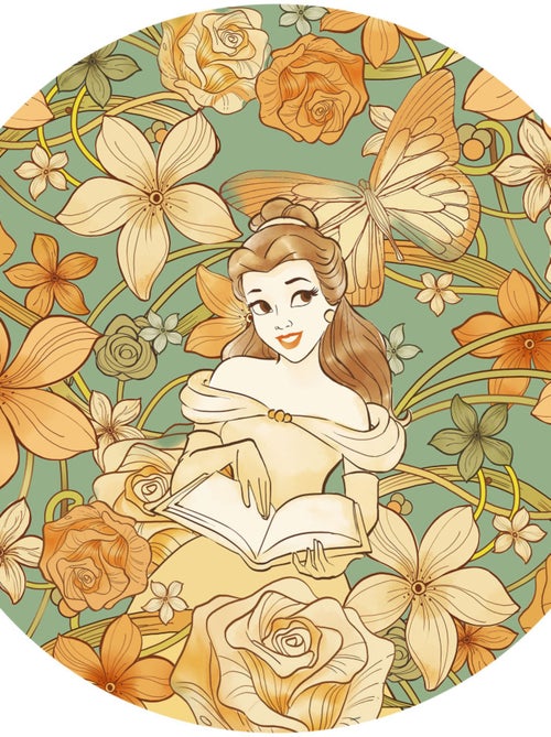 Photo Murale Ronde intissé- Disney Belle (La Belle et la Bête) - Kiabi