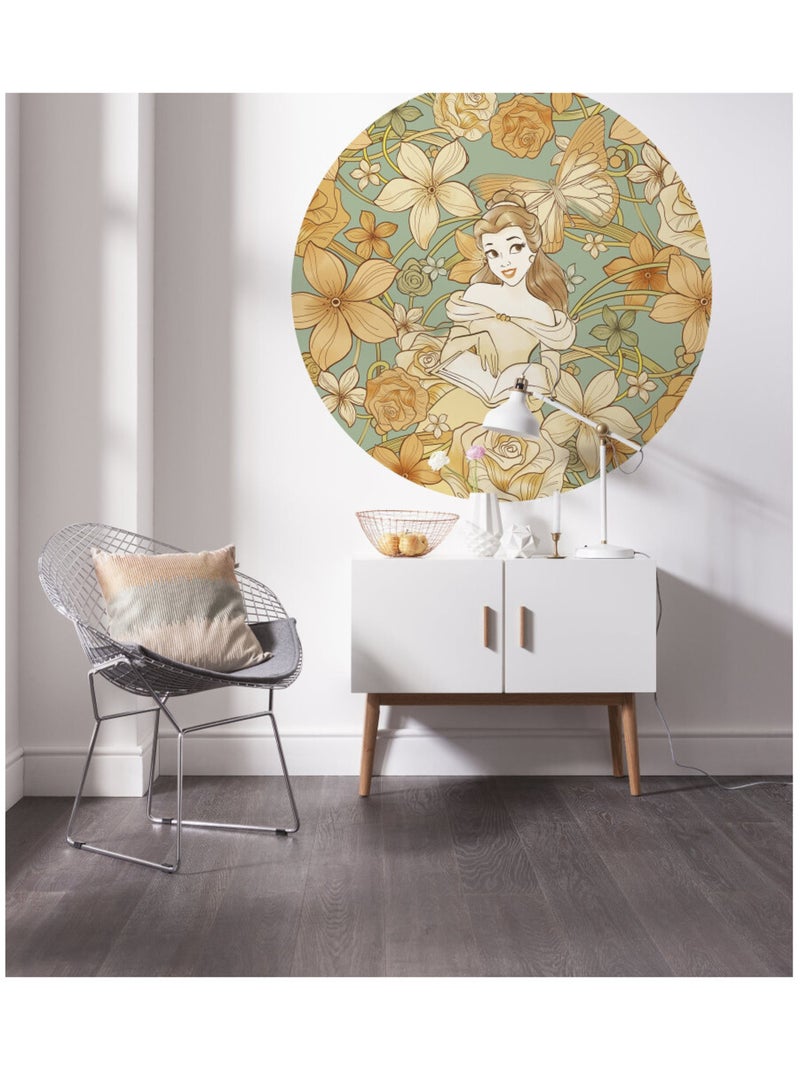 Photo Murale Ronde intissé- Disney Belle (La Belle et la Bête) Multicolore - Kiabi