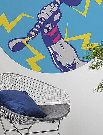 Photo Murale Ronde Marvel Avengers Marteau de Thor Pop Art - 125 cm