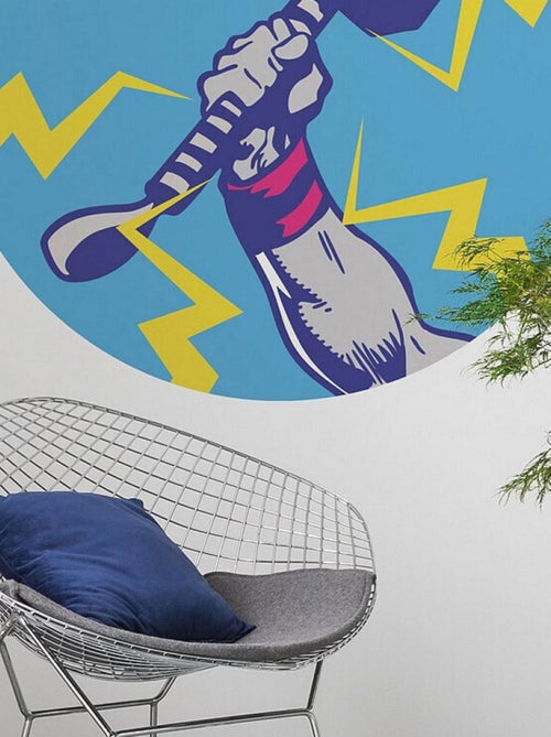 Photo Murale Ronde  Marvel Avengers Marteau de Thor Pop Art - 125 cm - Kiabi