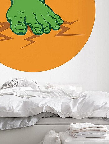 Photo Murale Ronde Marvel Avengers pieds vert de Hulk Pop Art - 125 cm