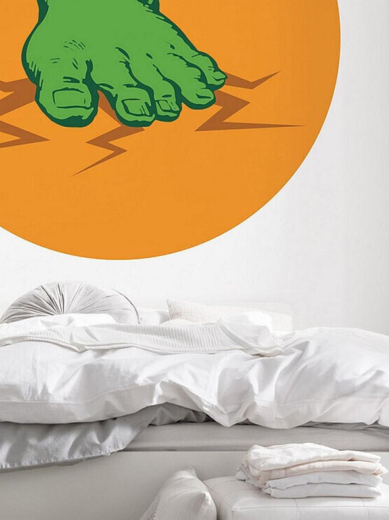 Photo Murale Ronde  Marvel Avengers pieds vert de Hulk Pop Art - 125 cm Multicolore - Kiabi