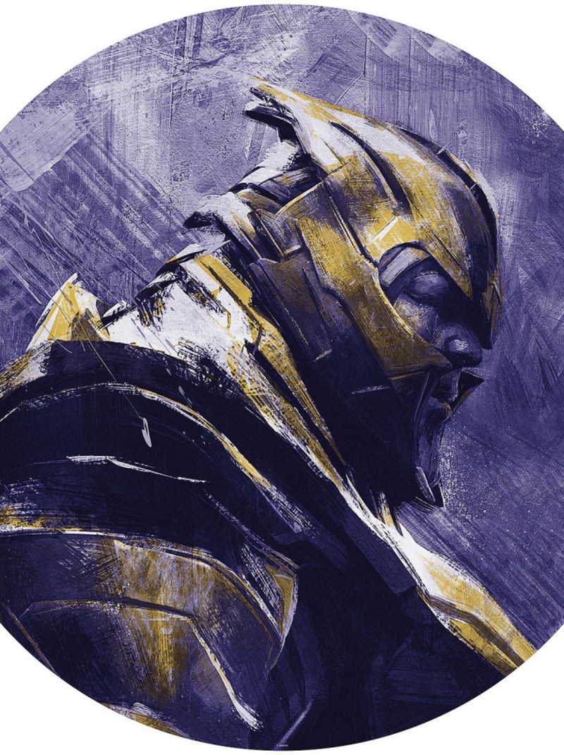 Photo Murale Ronde  Marvel Avengers Thanos peinture - 125 cm Multicolore - Kiabi