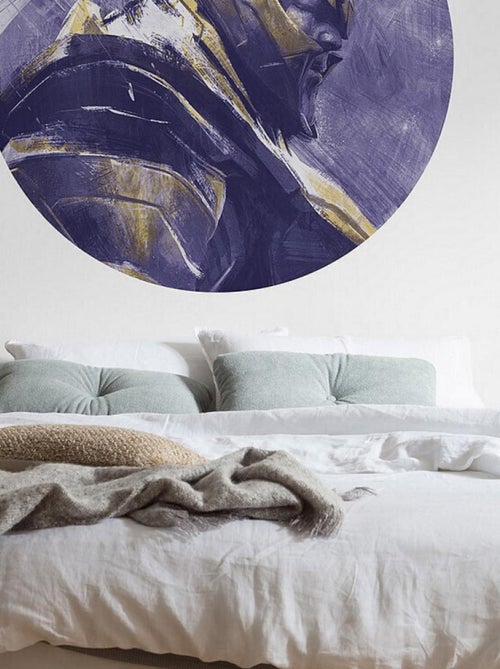 Photo Murale Ronde  Marvel Avengers Thanos peinture - 125 cm - Kiabi