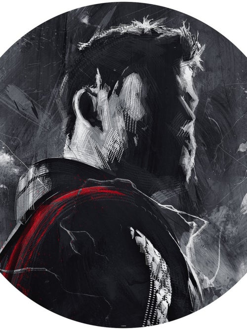 Photo Murale Ronde  Marvel Avengers Thor peinture Chris Hemsworth - 125 cm - Kiabi