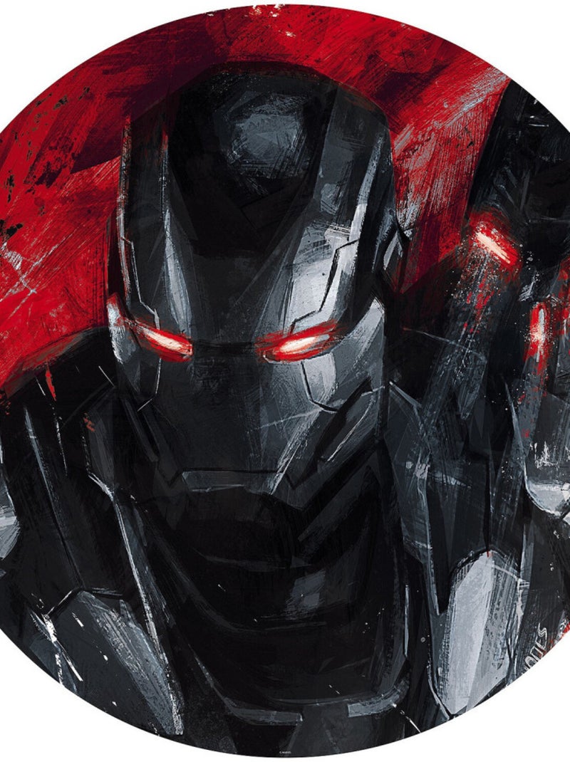 Photo Murale Ronde  Marvel Avengers War-Machine peinture - 125 cm Multicolore - Kiabi