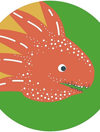 Photo Murale Ronde Petit Dinosaure Proto - 125 cm