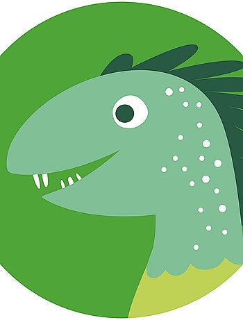 Photo Murale Ronde Petit Dinosaure Velocyraptor - 125 cm