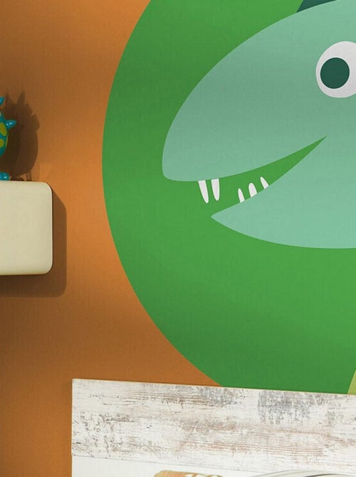 Photo Murale Ronde  Petit Dinosaure Velocyraptor - 125 cm - Kiabi