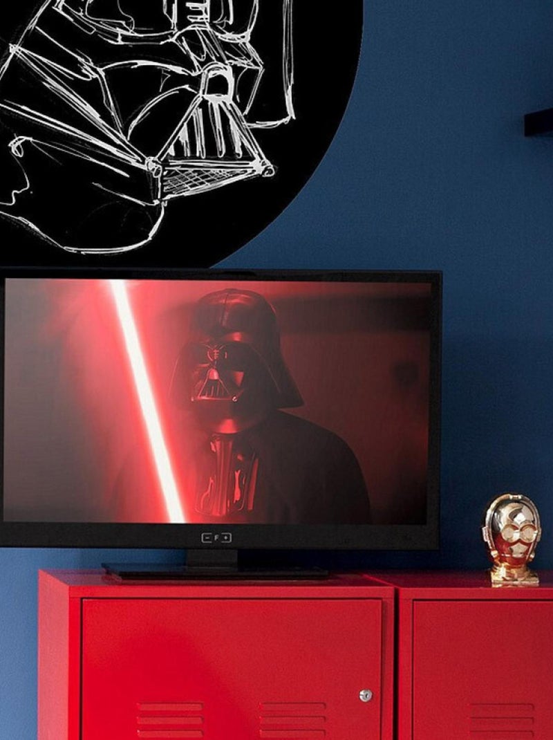 Photo Murale Ronde  Star Wars Darth Vador sur fond noir - 125 cm Multicolore - Kiabi