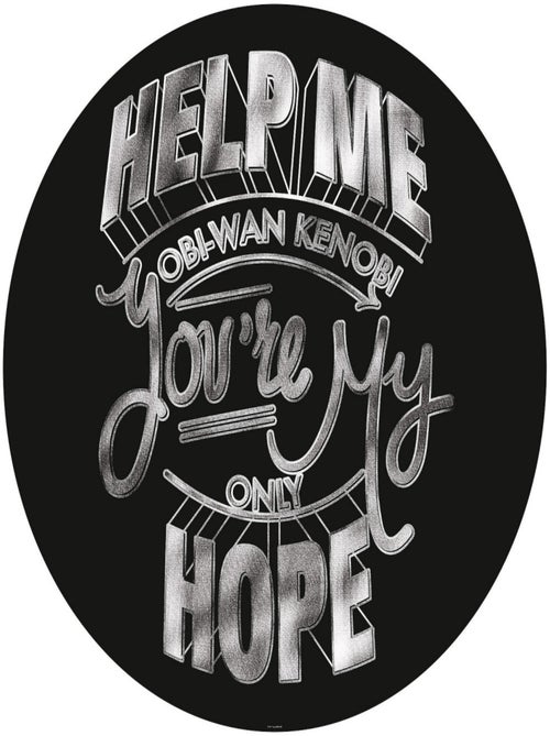 Photo Murale Ronde  Star Wars Help Me Obi Wan - 125 cm - Kiabi