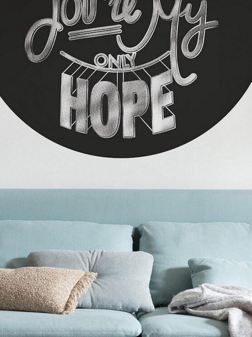 Photo Murale Ronde  Star Wars Help Me Obi Wan - 125 cm - Kiabi