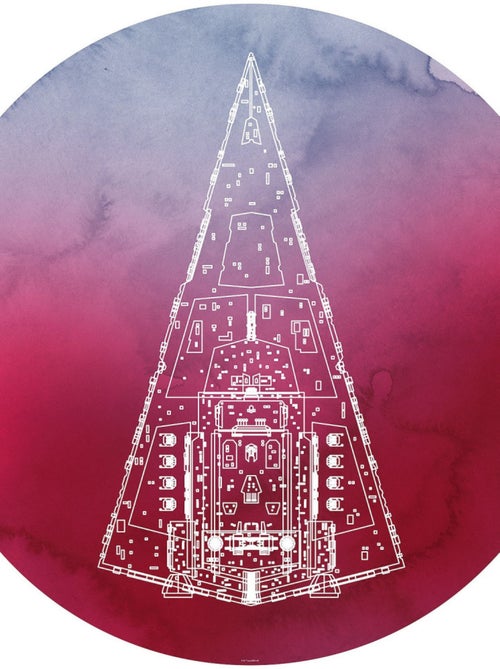 Photo Murale Ronde  Star Wars Star Destroyer - 125 cm - Kiabi