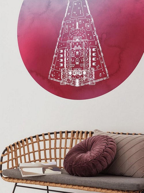 Photo Murale Ronde  Star Wars Star Destroyer - 125 cm - Kiabi