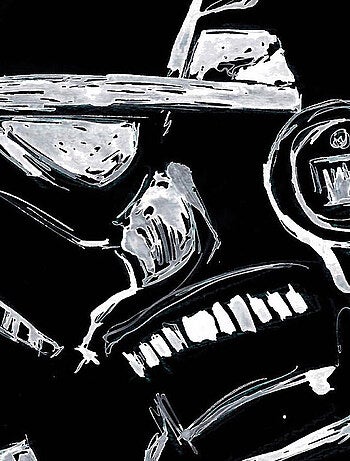 Photo Murale Ronde Star Wars Stormtrooper sur fond noir - 125 cm