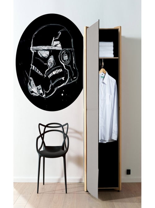 Photo Murale Ronde  Star Wars Stormtrooper sur fond noir - 125 cm - Kiabi