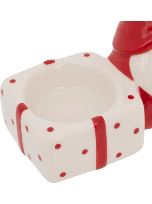 Photophone gnome avec cadeau céramique rouge et blanc - Kiabi