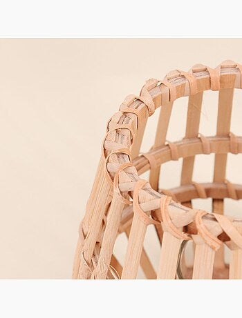 Photophore conique en bambou 17cm