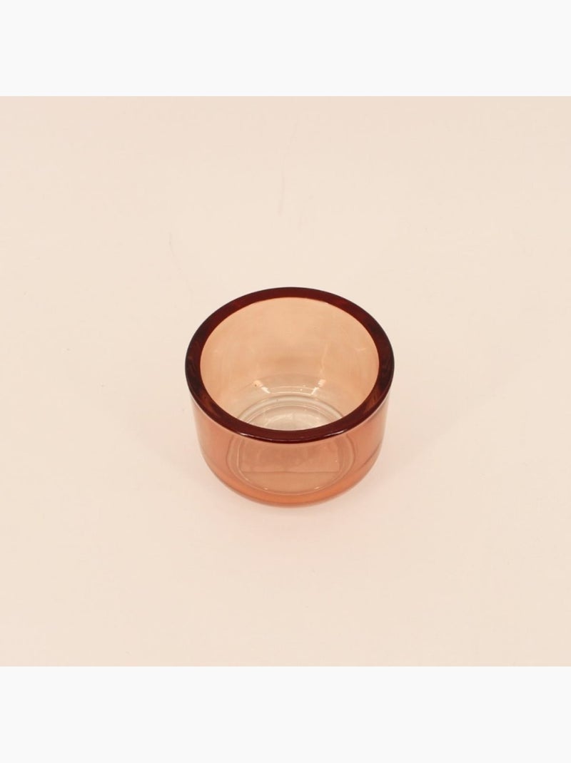 Photophore design fumé en verre d10cm Marron - Kiabi
