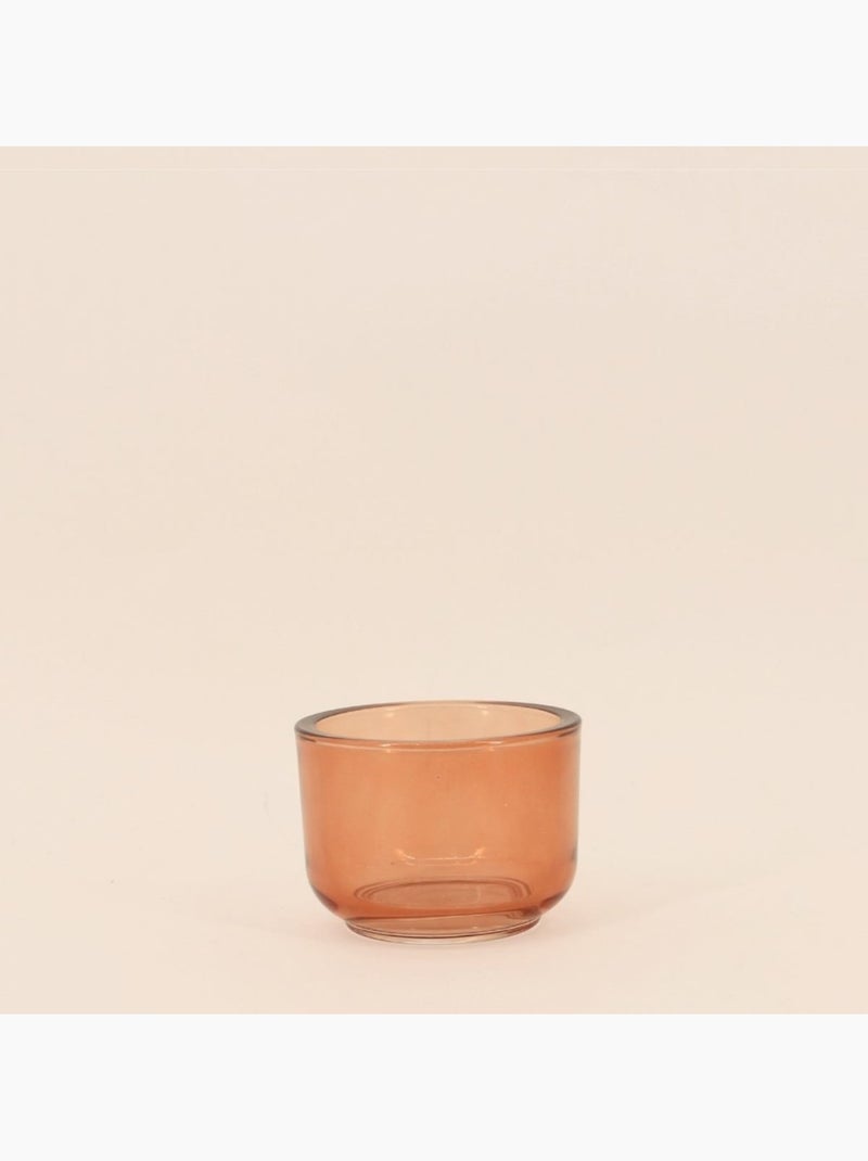 Photophore design fumé en verre d10cm Marron - Kiabi