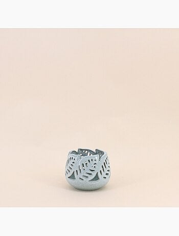 Photophore en céramique forme feuilles