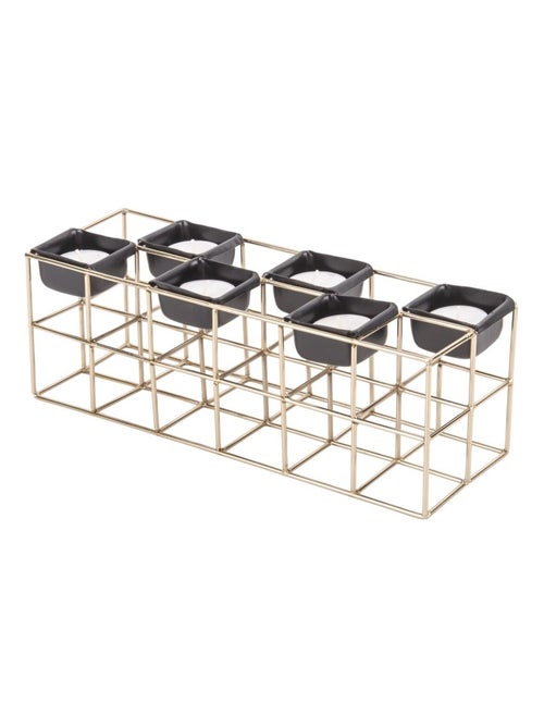 Photophore en métal design Tabia - 6 Bougies - Kiabi