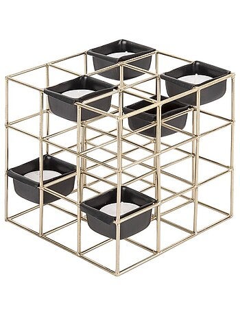 Photophore en métal design Tabia