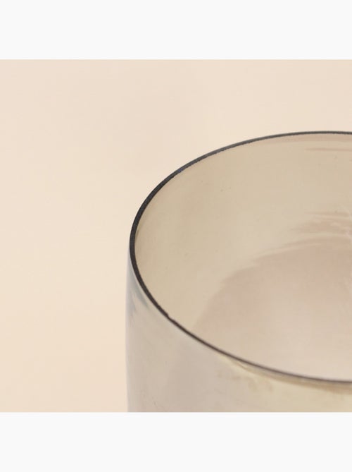Photophore en verre et bois 19x15cm - Kiabi
