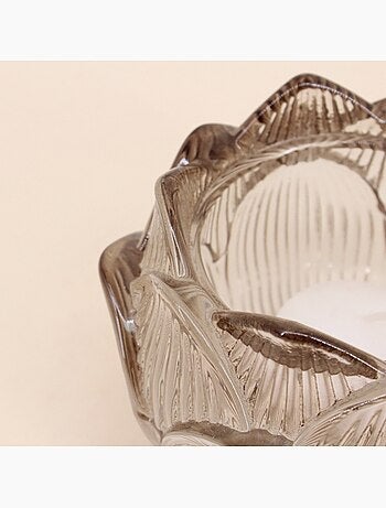 Photophore en verre forme fleur 11cm