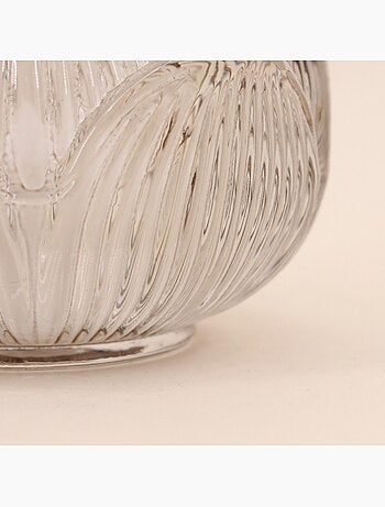 Photophore en verre forme fleur 11cm