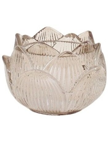 Photophore en verre forme fleur 11cm