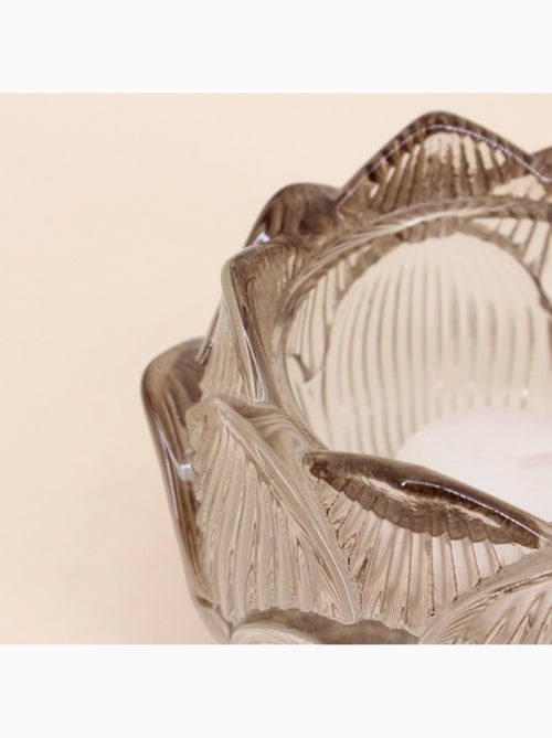 Photophore en verre forme fleur 11cm - Kiabi