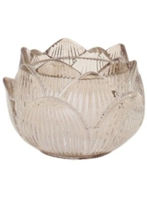 Photophore en verre forme fleur 11cm - Kiabi