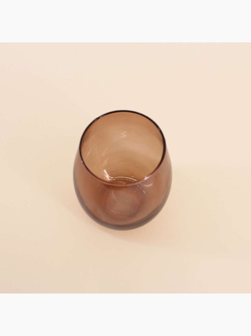 Photophore en verre irisé 11cm Marron - Kiabi