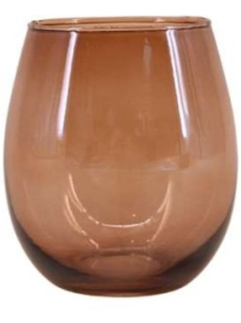 Photophore en verre irisé 11cm Marron - Kiabi