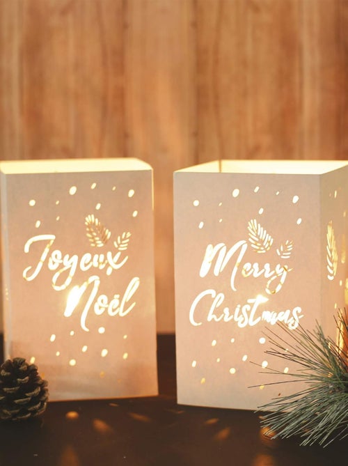 Photophore Joyeux Noël en papier - Graine Créative - Kiabi