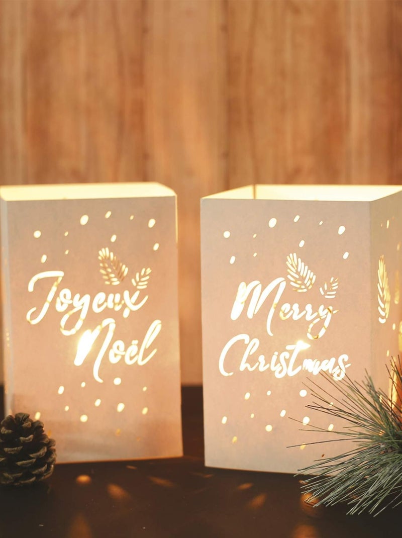 Photophore Joyeux Noël en papier - Graine Créative Blanc - Kiabi