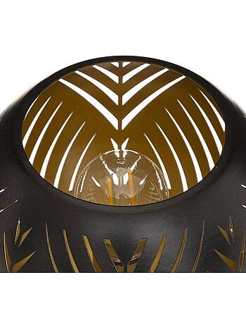 Photophore led en bois et métal raja
