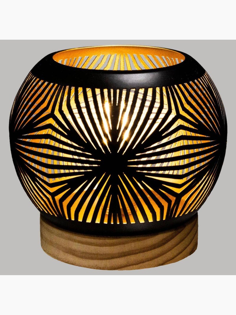 Photophore led en bois et métal raja Multicolore - Kiabi