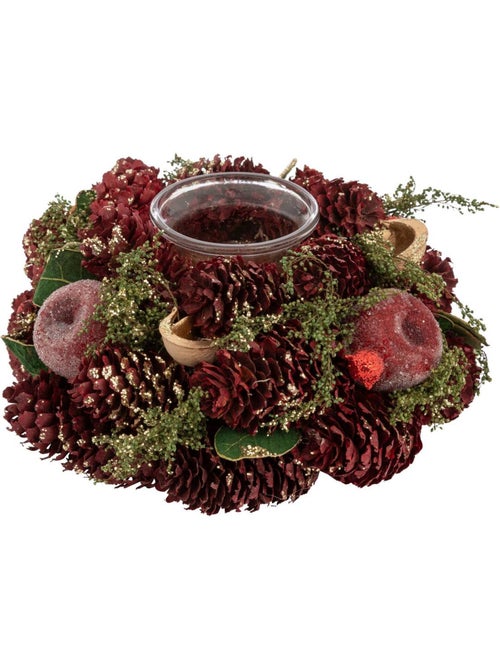 Photophore nature pomme rouge - Kiabi